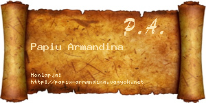 Papiu Armandina névjegykártya